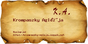 Krompaszky Aglája névjegykártya